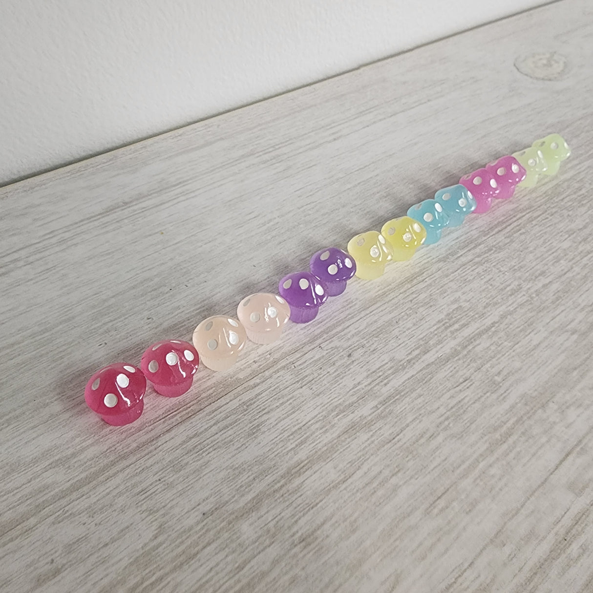 Polkadot Glow Mushroom Decor 12 pack