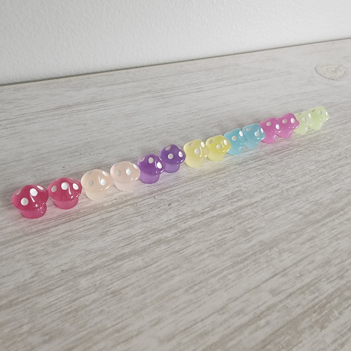 Polkadot Glow Mushroom Decor 12 pack