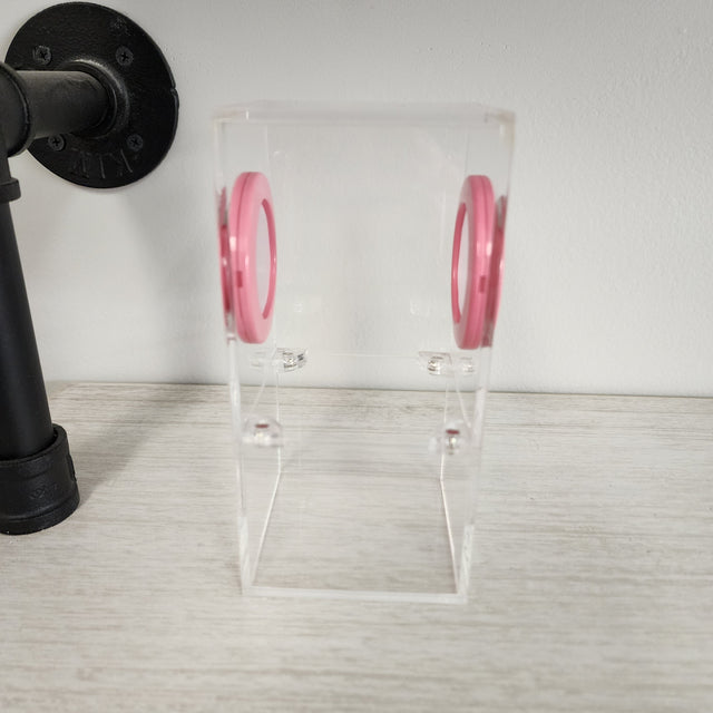 Mini Flat Top Magnetic 3x3x6 Dual Vent Jumping Spider Enclosure (holds fruit flies)