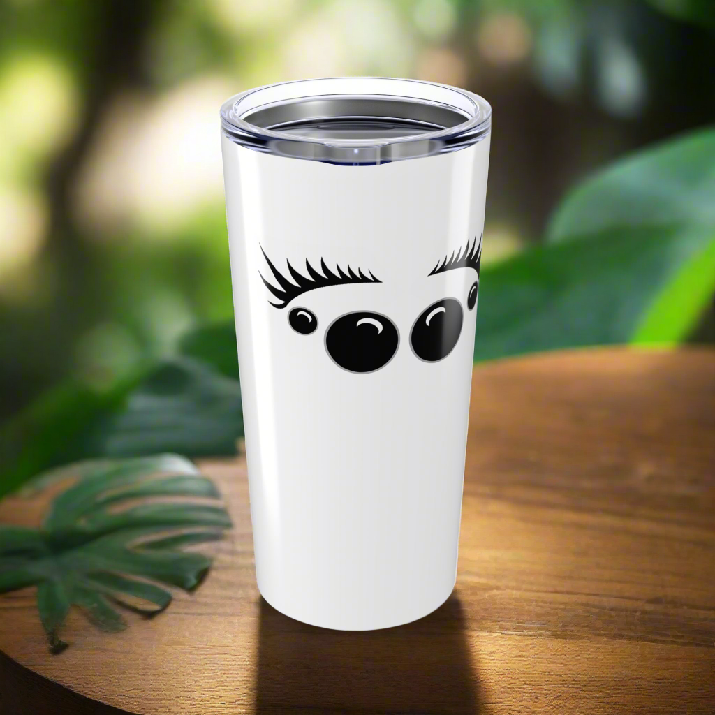 Tumbler 20oz - Jumping Spider Art Mug Drinkware Jumping Spider Eyes