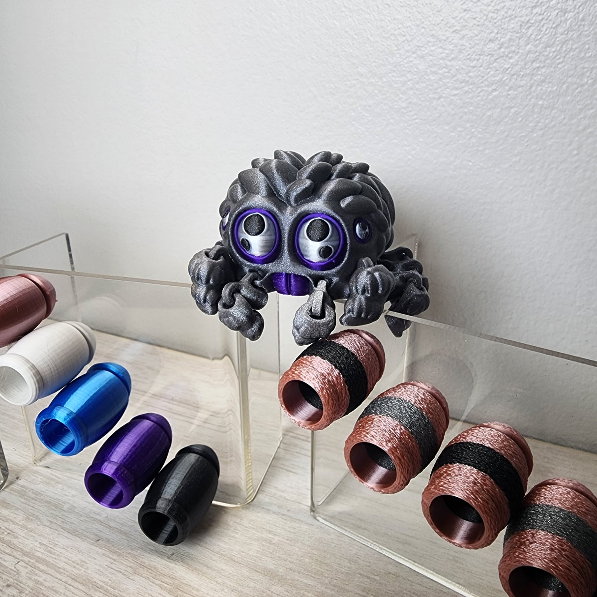 Fuzzy Bumble Jumping Spider HIdes in 2 sizes and several colors