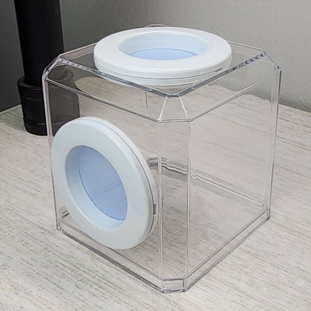 Mini Den Dual Vent 3x3x3 Jumping Spider Enclosure (holds fruit flies)