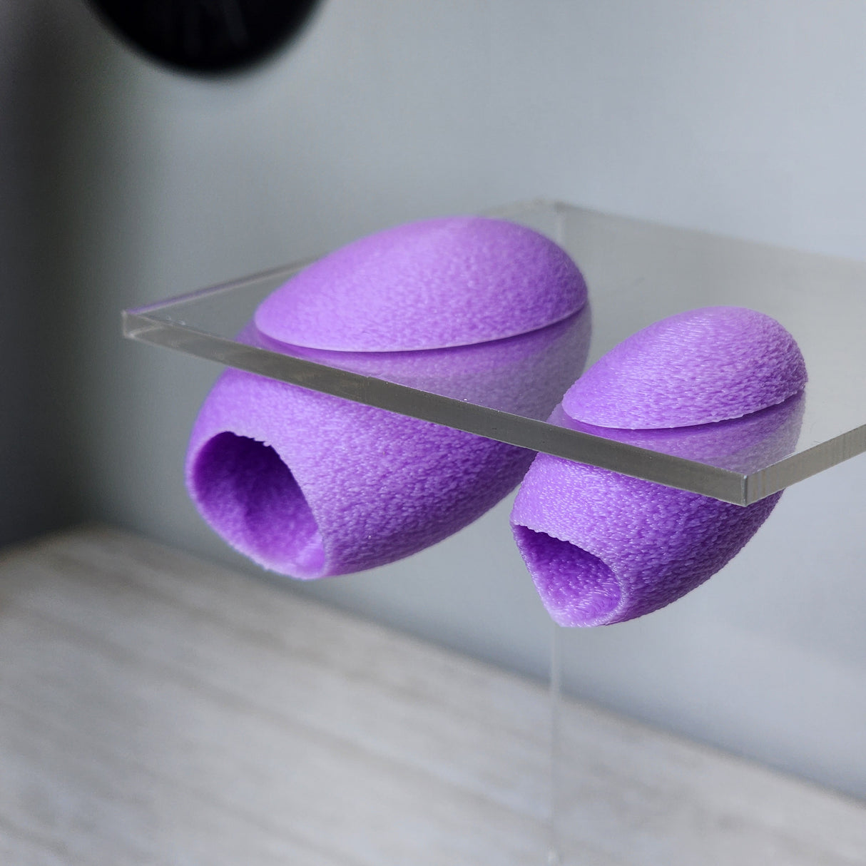 Fuzzy Cacoon Jumping Spider HIdes in 2 sizes and several colors.