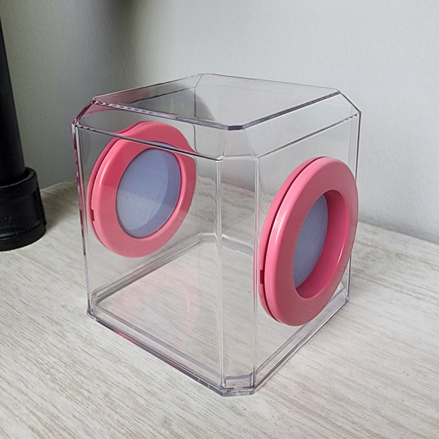 Mini Den Flat Top 3x3x3 Jumping Spider Enclosure (holds fruit flies)