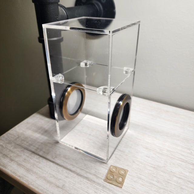 Mini Flat Top Magnetic 3x3x6 Dual Vent Jumping Spider Enclosure (holds fruit flies)