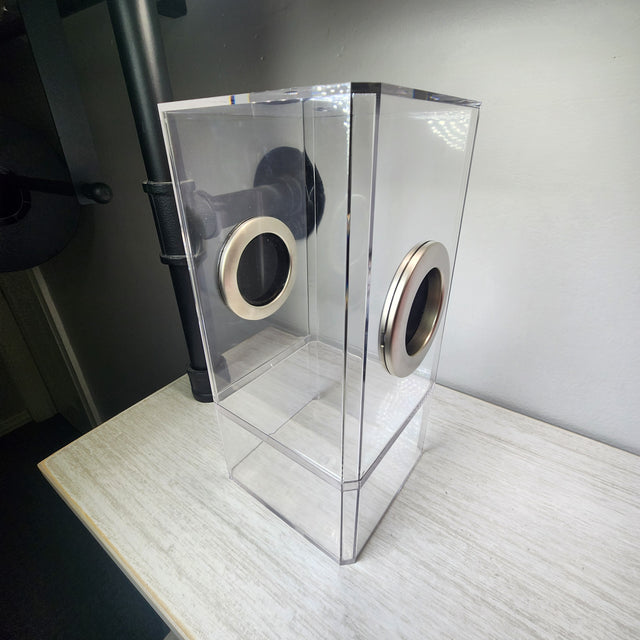 4x4x8.5 Flat-Top Dual-Vent Spider Condo Jumping Spider Enclosure (holds fruit flies) B-stock