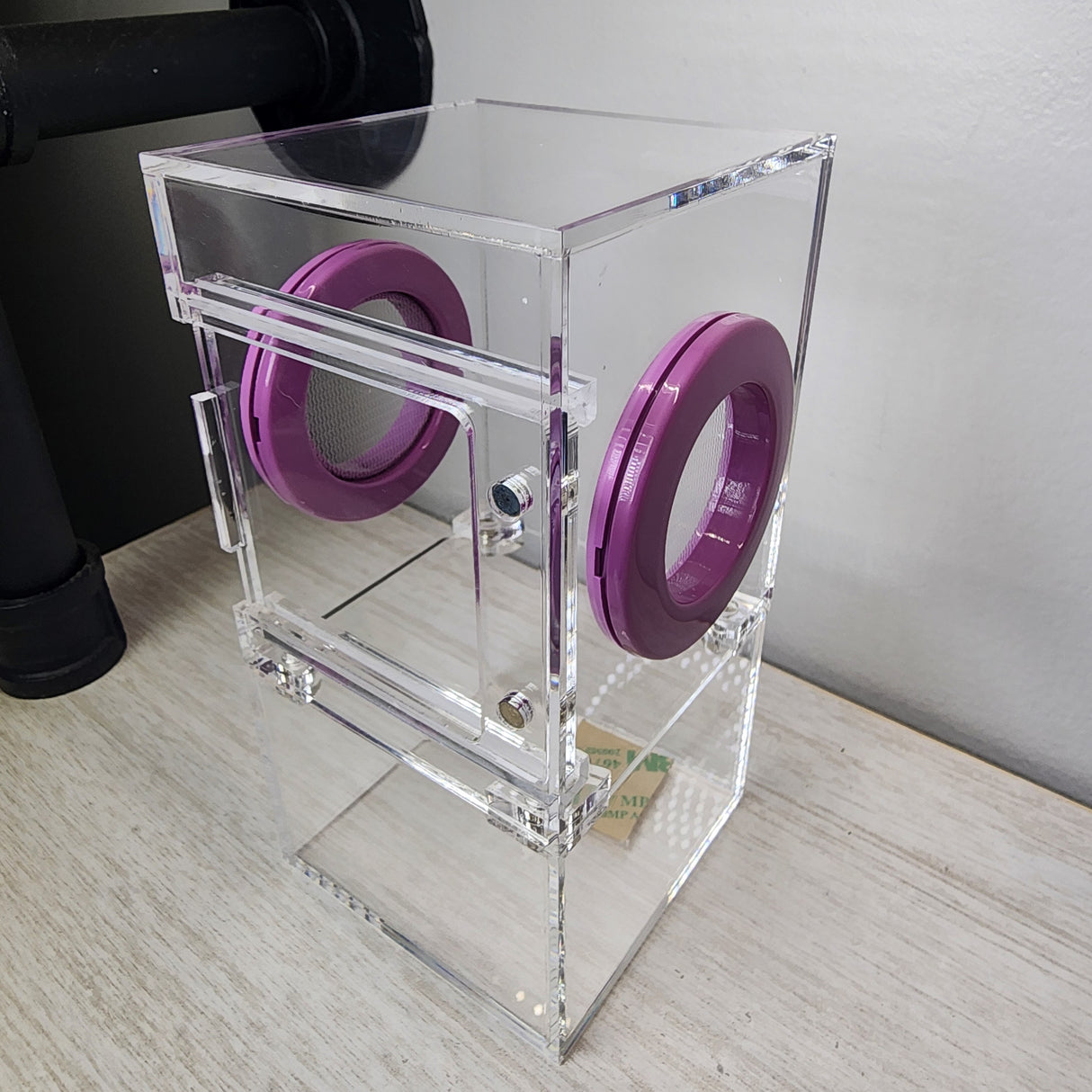 Mini Flat Top 3x3x6 Magnetic Front Opening Jumping Spider Enclosure