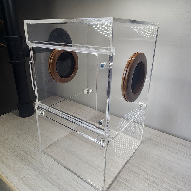 Large Flat Top Magnetic 5x5x8 Front Opening Jumping Spider Enclosure