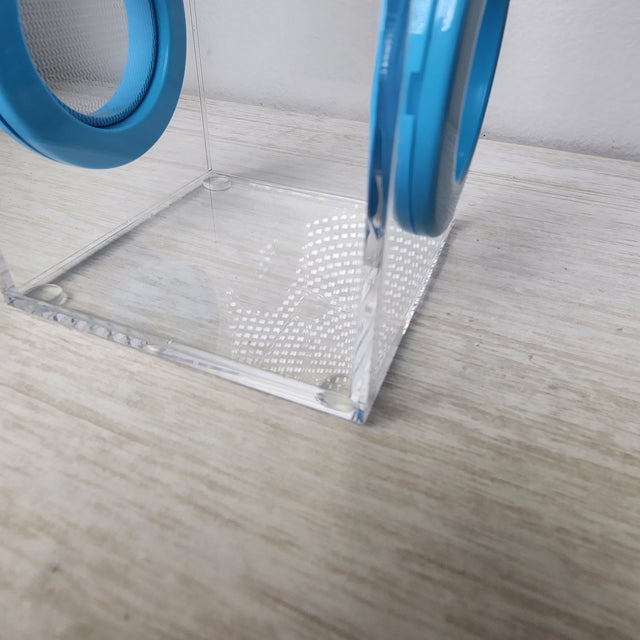 Mini Flat Top Magnetic 3x3x6 Upright Dual Vent Jumping Spider Enclosure (holds fruit flies)