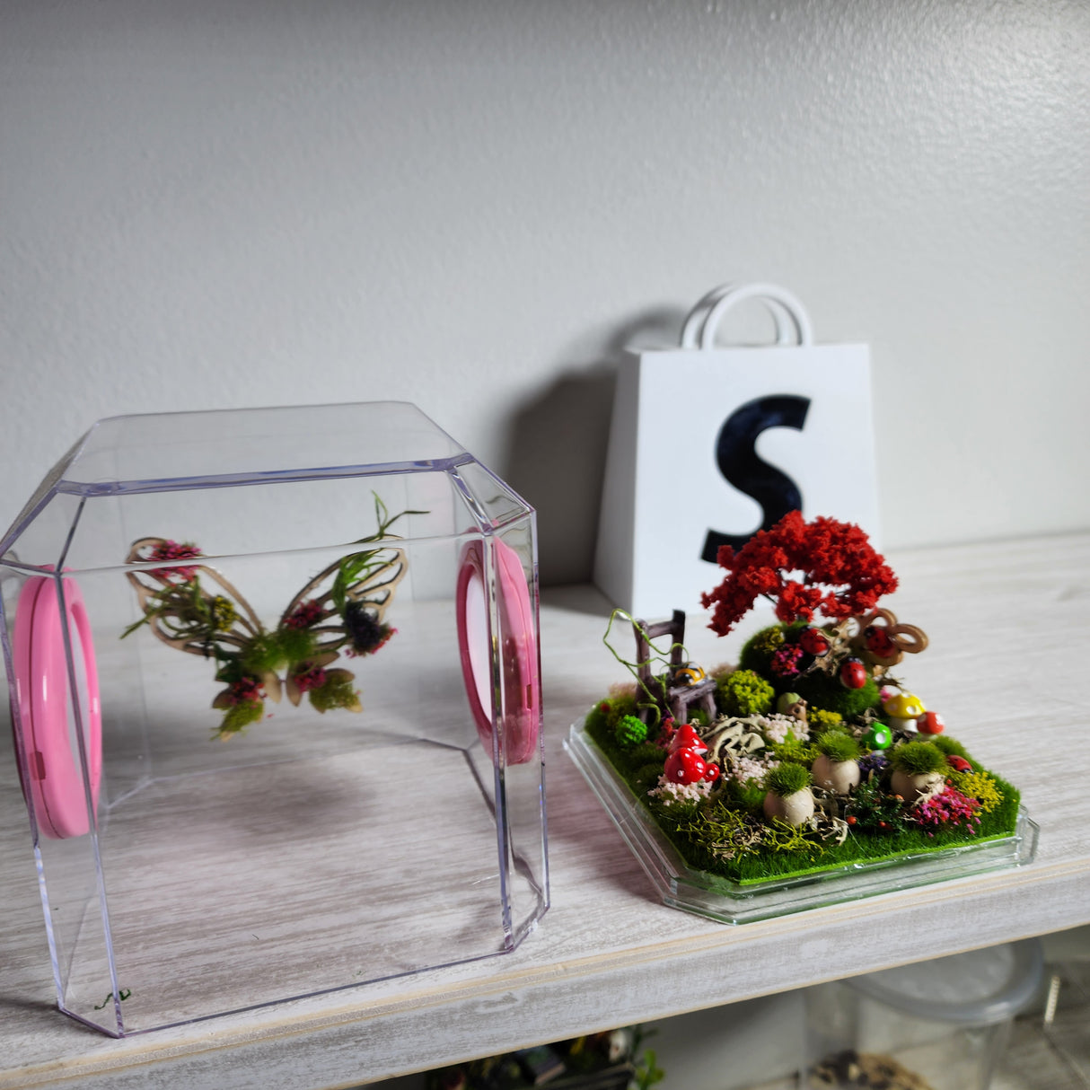 Den Flat Top 4x4x4 Jumping Spider Enclosure (holds fruit flies)