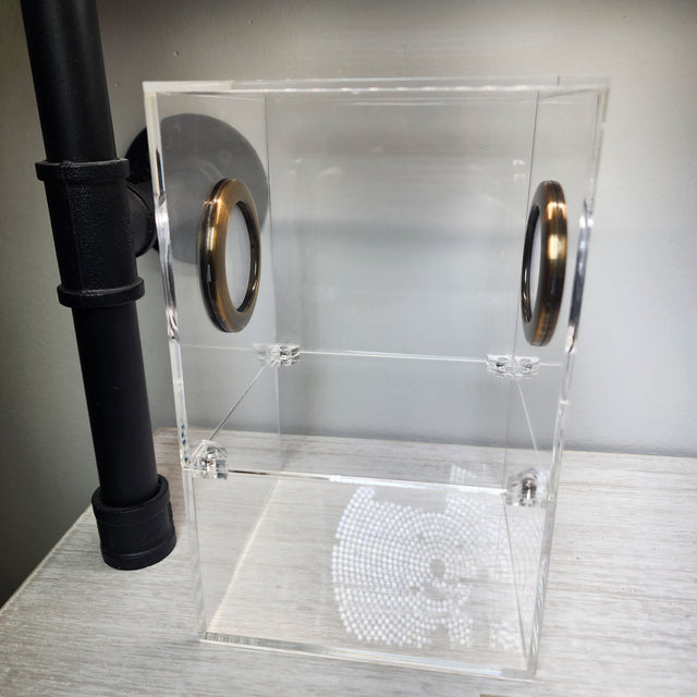 Large Flat Top Magnetic 5x5x8 Jumping Spider Enclosure (holds fruit flies)