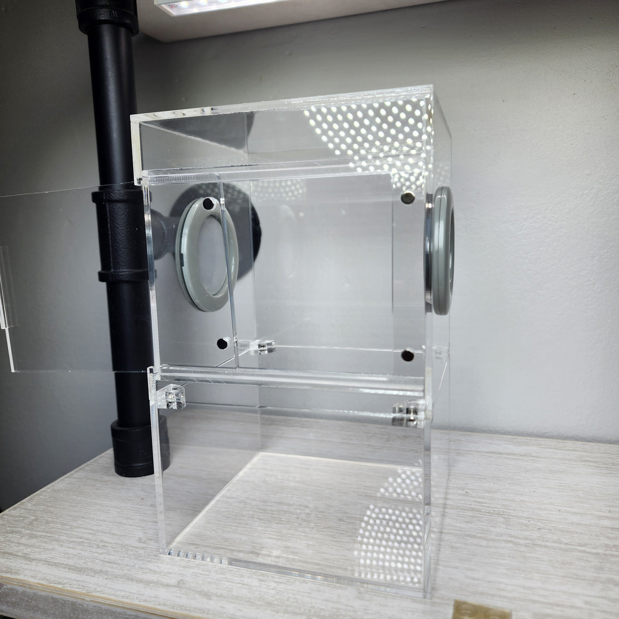 Large Flat Top Magnetic 5x5x8 Front Opening Jumping Spider Enclosure