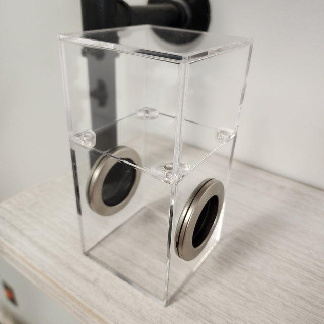 Mini Flat Top Magnetic 3x3x6 Dual Vent Jumping Spider Enclosure (holds fruit flies)