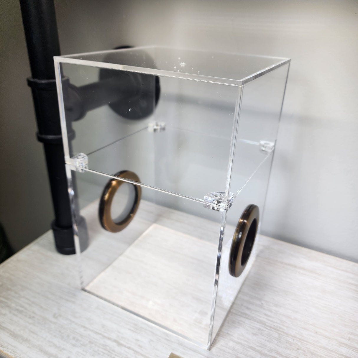 Large Flat Top Magnetic 5x5x8 Jumping Spider Enclosure (holds fruit flies)