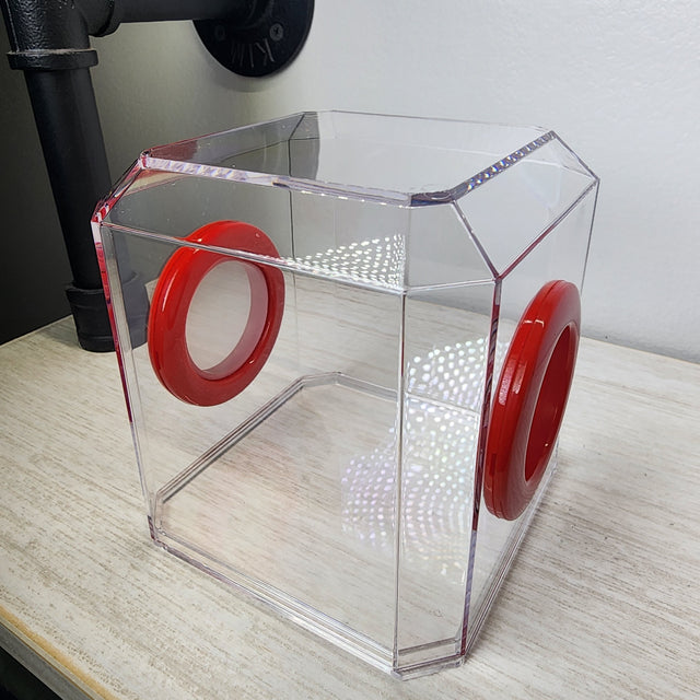 Den Flat Top 4x4x4 Jumping Spider Enclosure (holds fruit flies)