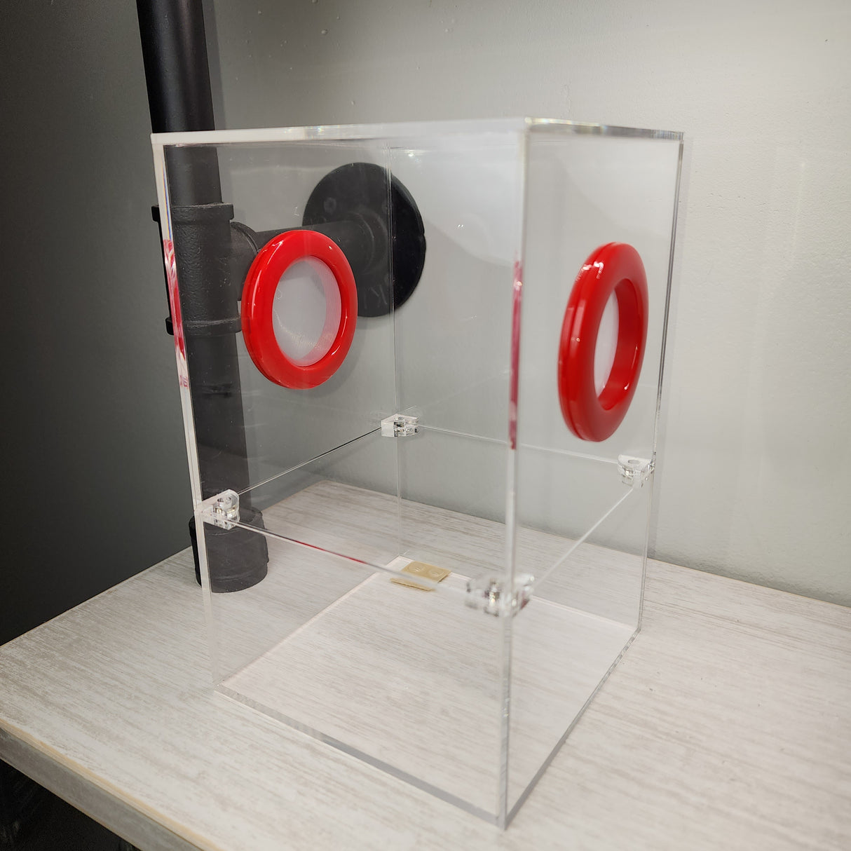 Large Flat Top Magnetic 5x5x8 Jumping Spider Enclosure (holds fruit flies)