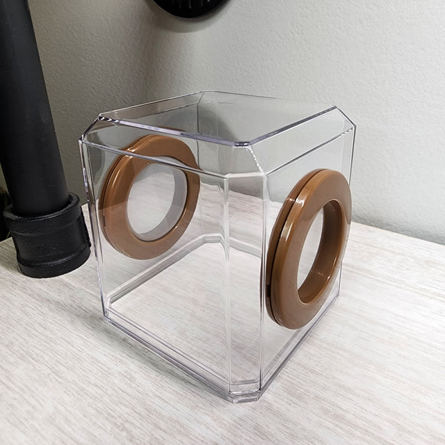 Mini Den Flat Top 3x3x3 Jumping Spider Enclosure (holds fruit flies)