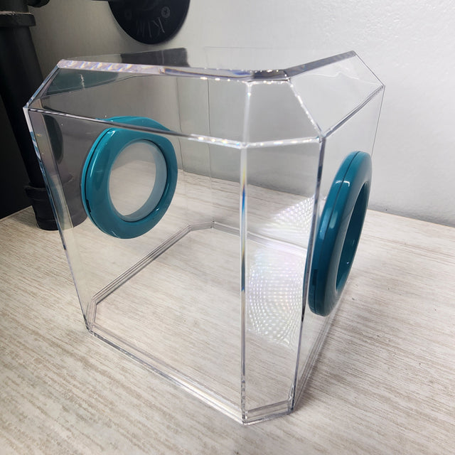 Den Flat Top 4x4x4 Jumping Spider Enclosure (holds fruit flies)