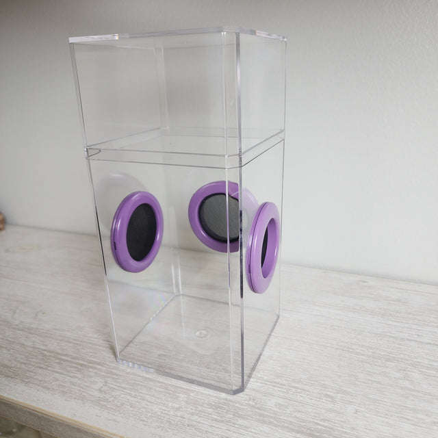 4x4x8.5 Flat-Top Tri-Vent Spider Condo Jumping Spider Enclosure (holds fruit flies) B-stock