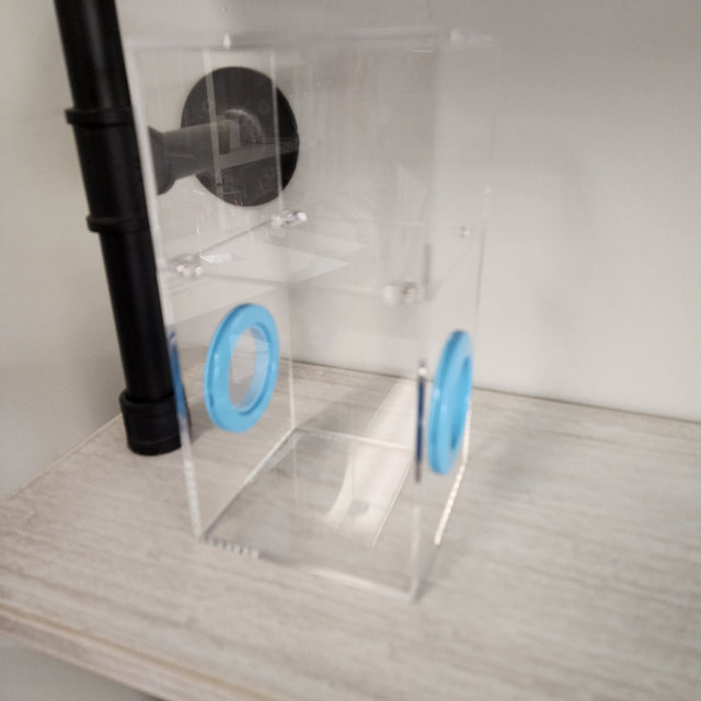 Medium Flat Top Magnetic 4x4x8 Jumping Spider Enclosure (holds fruit flies)