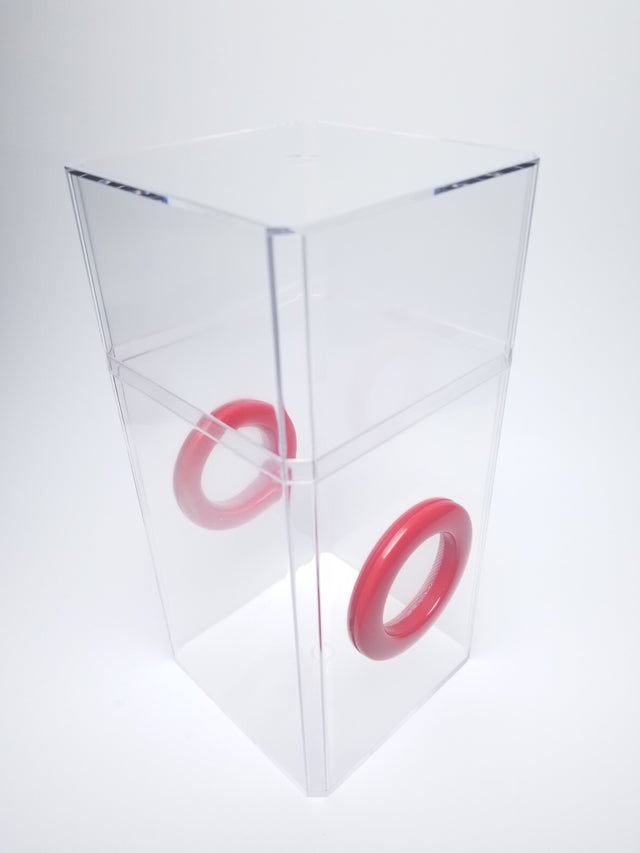 4x4x8.5 Flat-Top Dual-Vent Spider Condo Jumping Spider Enclosure (holds fruit flies) B-stock