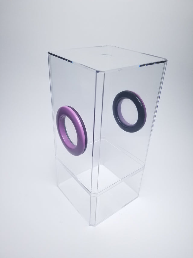 4x4x8.5 Flat-Top Dual-Vent Spider Condo Jumping Spider Enclosure (holds fruit flies) B-stock