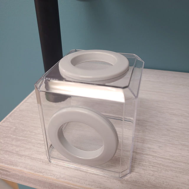 Mini Den Dual Vent 3x3x3 Jumping Spider Enclosure (holds fruit flies)