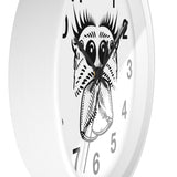 Jumping Spider Wall Clock featuring spider eyes art