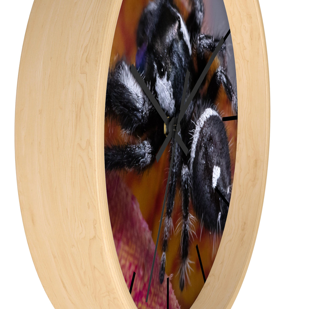 Wall clock with BFP spider print