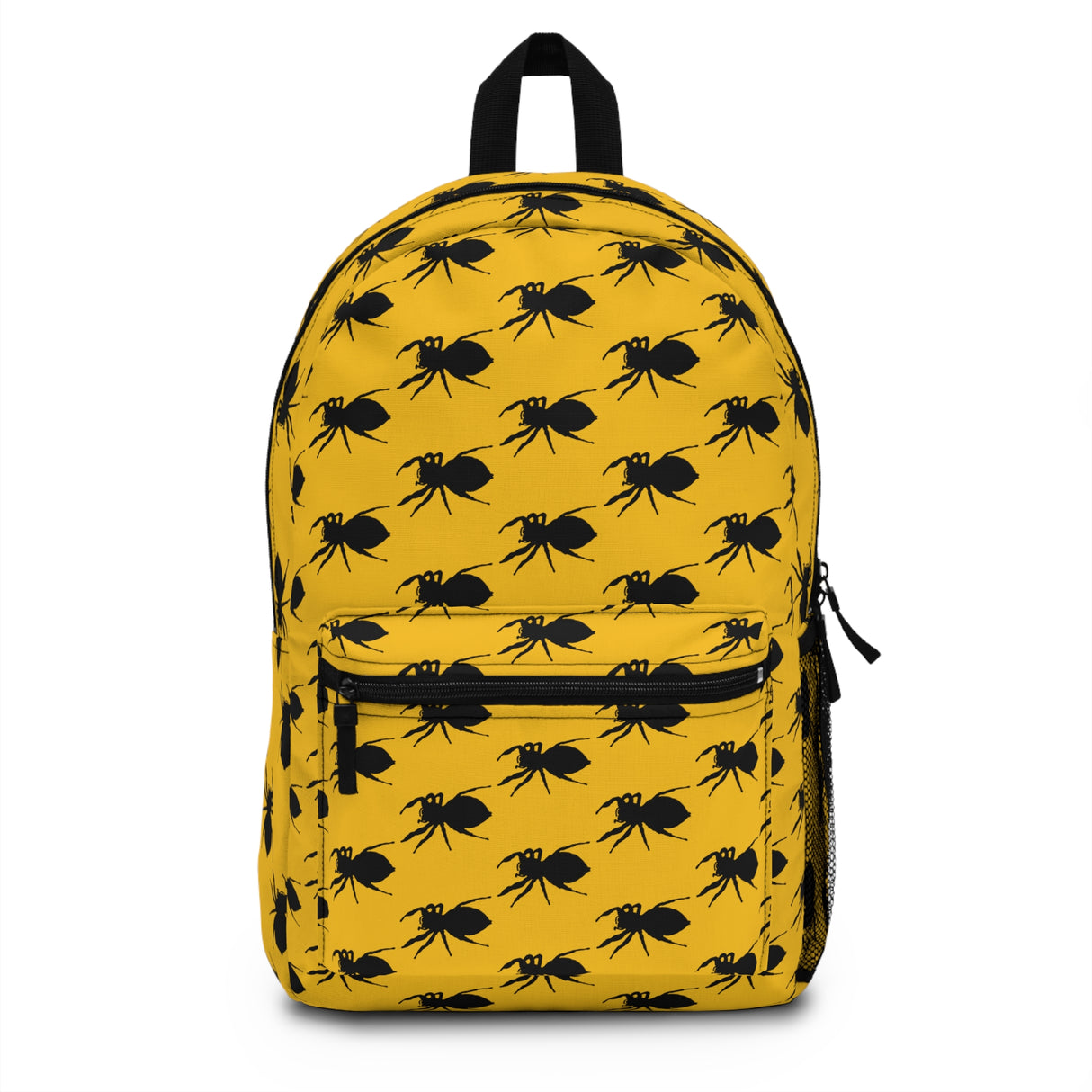 Jumping Spider Print Backpack on Yellow Made in USA