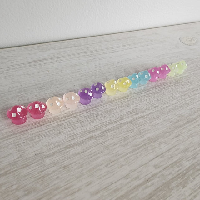 Polkadot Glow Mushroom Decor 12 pack