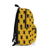 Jumping Spider Print Backpack on Yellow Made in USA