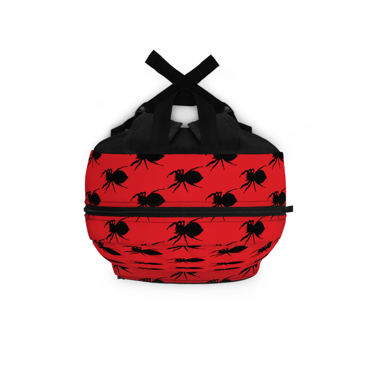 Jumping Spider Print Backpack Featuring on a Red Background Made in USA
