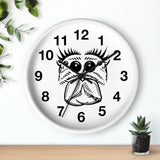Jumping Spider Wall Clock featuring spider eyes art