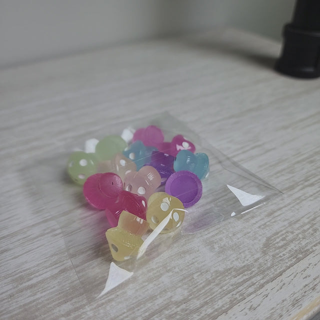 Polkadot Glow Mushroom Decor 12 pack