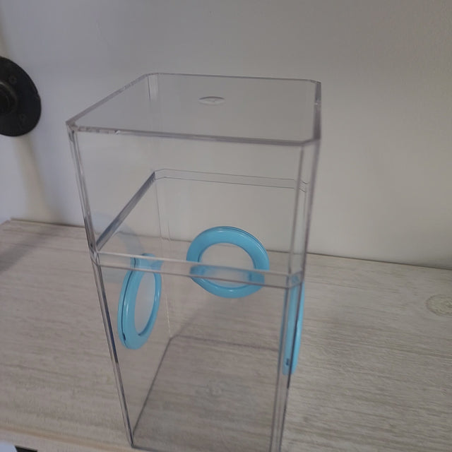 4x4x8.5 Flat-Top Tri-Vent Spider Condo Jumping Spider Enclosure (holds fruit flies) B-stock