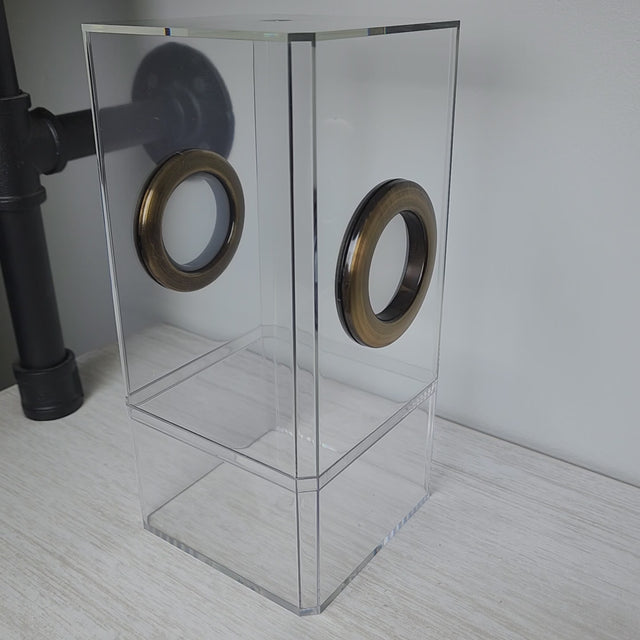 4x4x8.5 Flat-Top Dual-Vent Spider Condo Jumping Spider Enclosure (holds fruit flies) B-stock