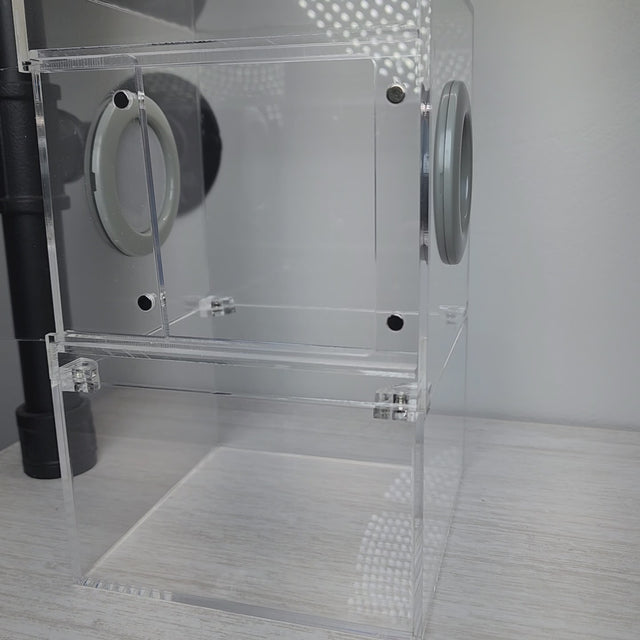 Large Flat Top Magnetic 5x5x8 Front Opening Jumping Spider Enclosure