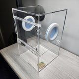 Large Flat Top Magnetic 5x5x8 Front Opening Jumping Spider Enclosure