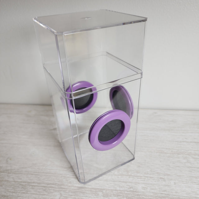 4x4x8.5 Flat-Top Tri-Vent Spider Condo Jumping Spider Enclosure (holds fruit flies) B-stock