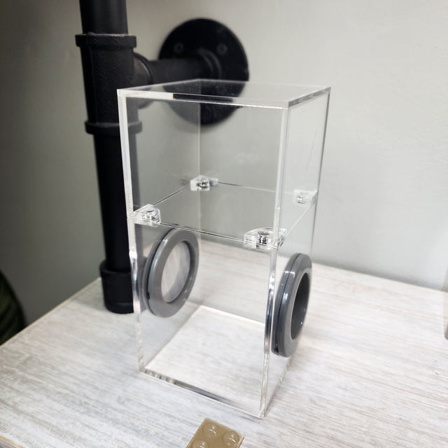 Mini Flat Top Magnetic 3x3x6 Dual Vent Jumping Spider Enclosure (holds fruit flies)