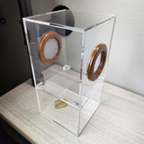 Medium Flat Top Magnetic 4x4x8 Jumping Spider Enclosure (holds fruit flies)