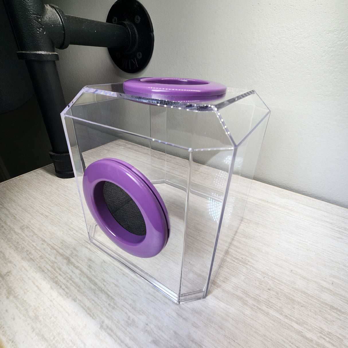 Den Dual Vent 4x4x4 Jumping Spider Enclosure(holds fruit flies)