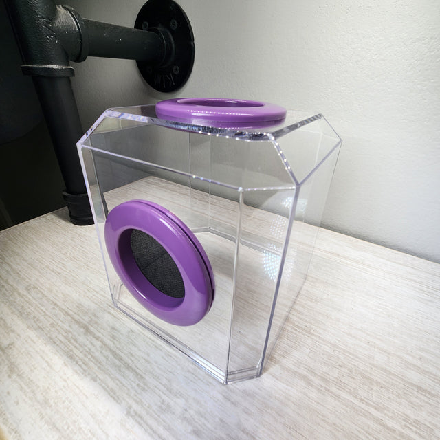 Den Dual Vent 4x4x4 Jumping Spider Enclosure(holds fruit flies)