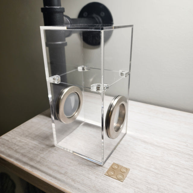 Mini Flat Top Magnetic 3x3x6 Dual Vent Jumping Spider Enclosure (holds fruit flies)