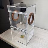 Medium Flat Top 4x4x8 Magnetic Front Opening Jumping Spider Enclosure NEW