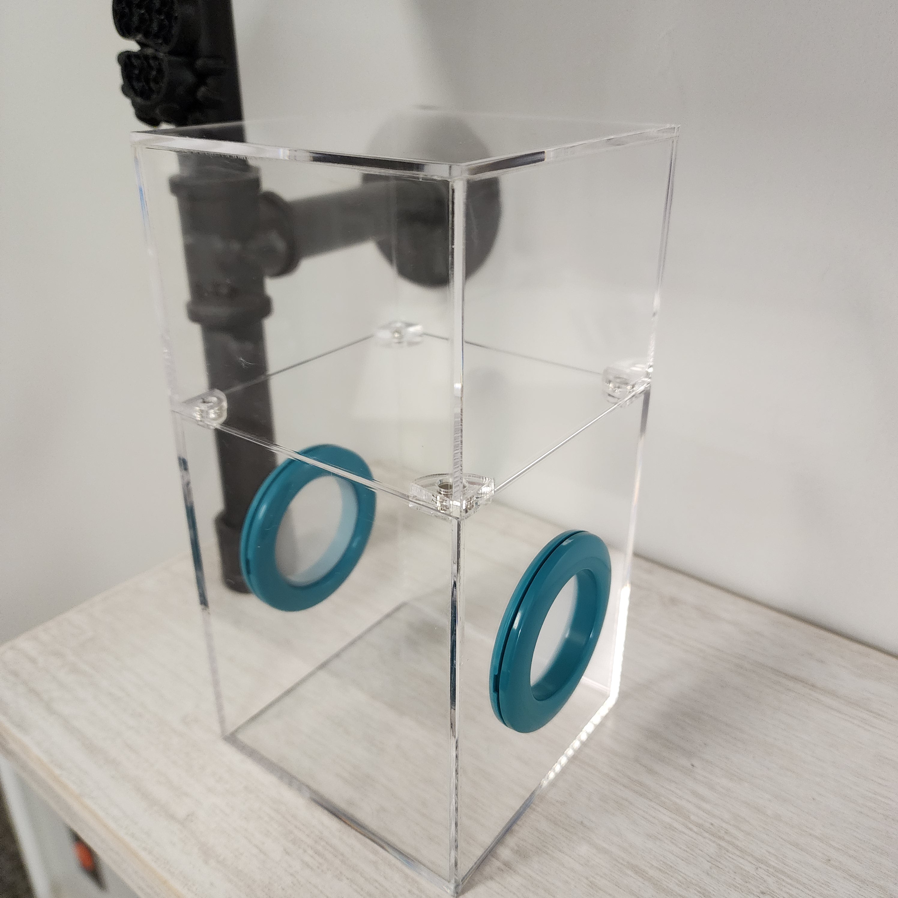 Medium Flat Top Magnetic 4x4x8 Jumping Spider Enclosure (holds