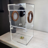 Medium Flat Top 4x4x8 Magnetic Front Opening Jumping Spider Enclosure NEW