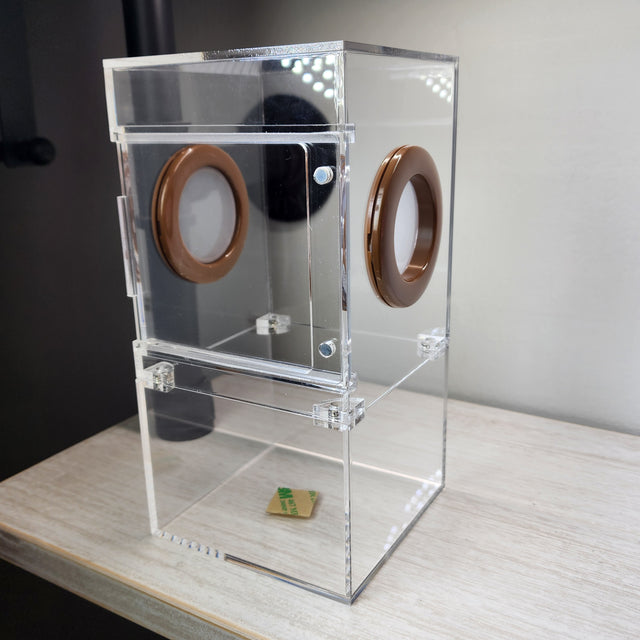 Medium Flat Top 4x4x8 Magnetic Front Opening Jumping Spider Enclosure