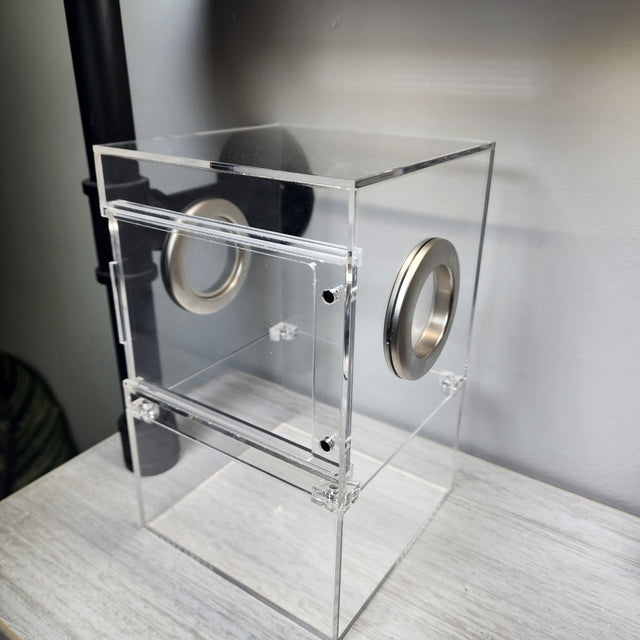Large Flat Top Magnetic 5x5x8 Front Opening Jumping Spider Enclosure